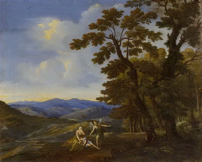 Paesaggio con Agar e Ismaele confortati dall'angelo - Palazzo Pitti